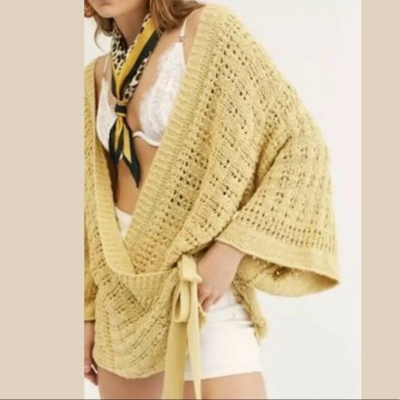 Free People Your Embrace Crochet Cardigan Sweater - Picture 4 of 14